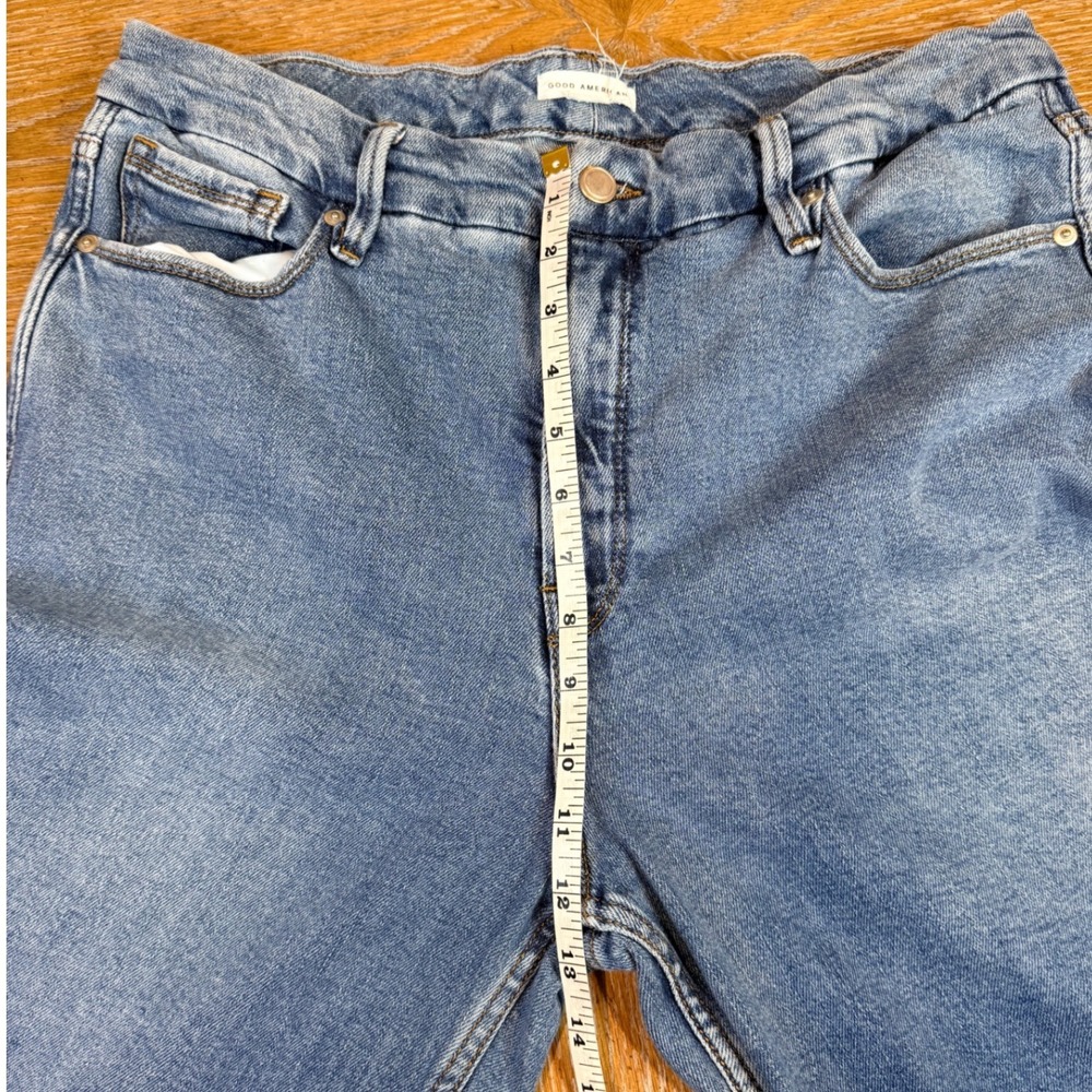 Good American Good Skate Wide Leg Jeans Medium Wash Size 16/33 - Picture 8 of 9